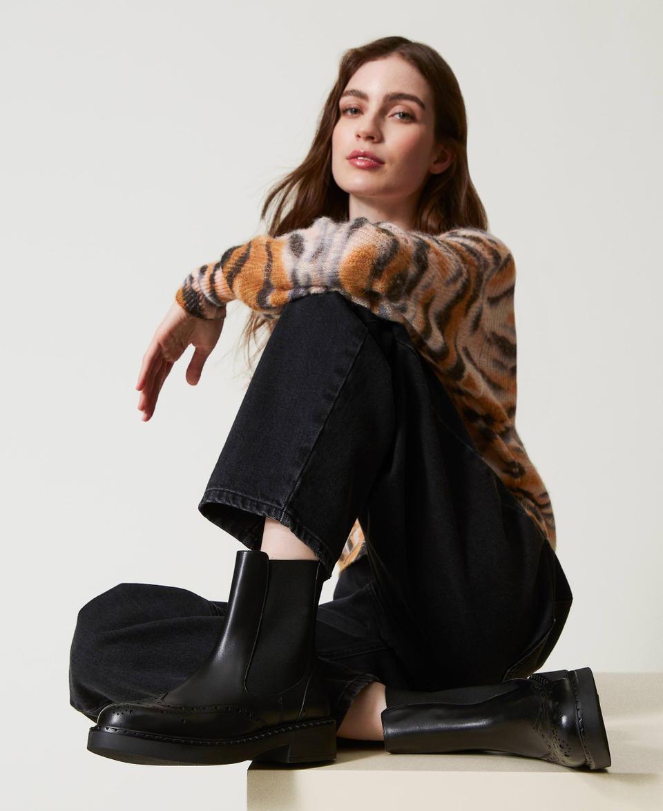 Twin Set Stivaletti Chelsea In Pelle