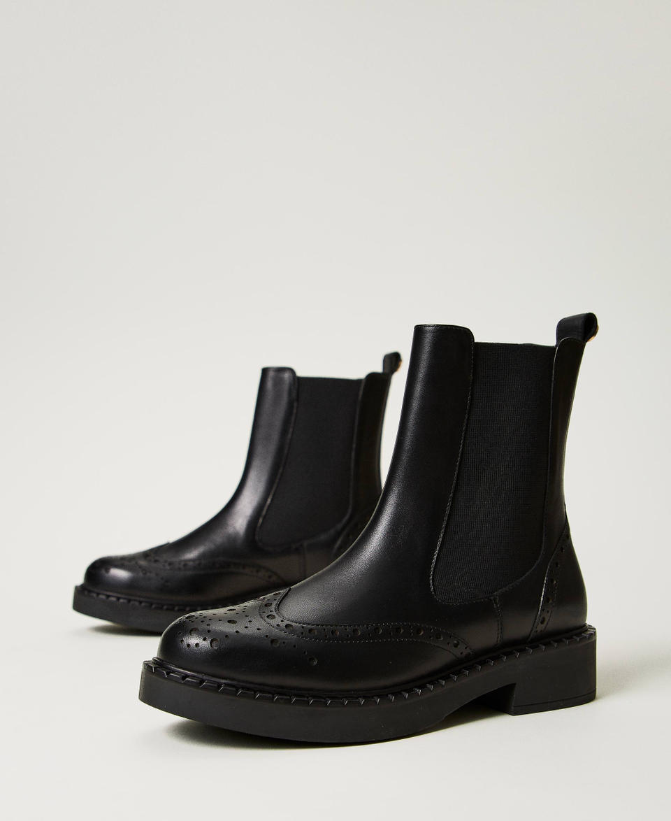 Twin Set Stivaletti Chelsea In Pelle