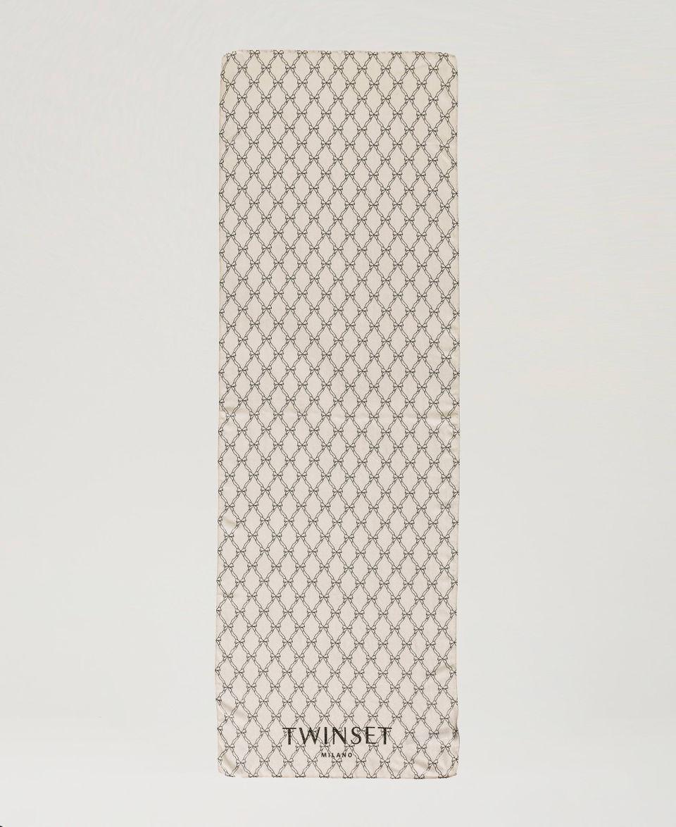 Twin Set Stola Con Stampa Fiocchi E Logo