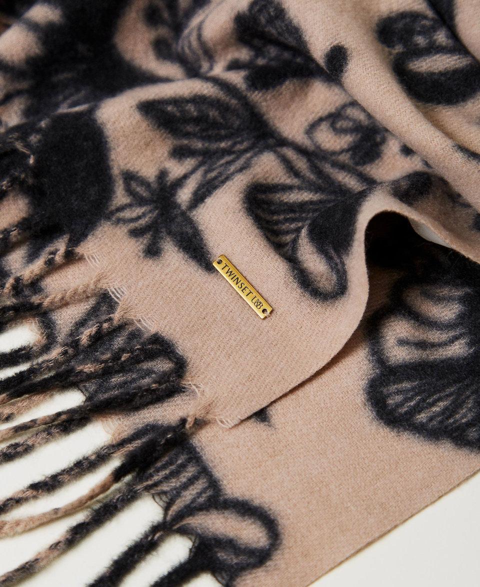 Twin Set Stola In Panno A Fiori