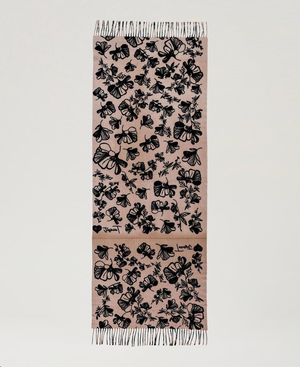 Twin Set Stola In Panno A Fiori