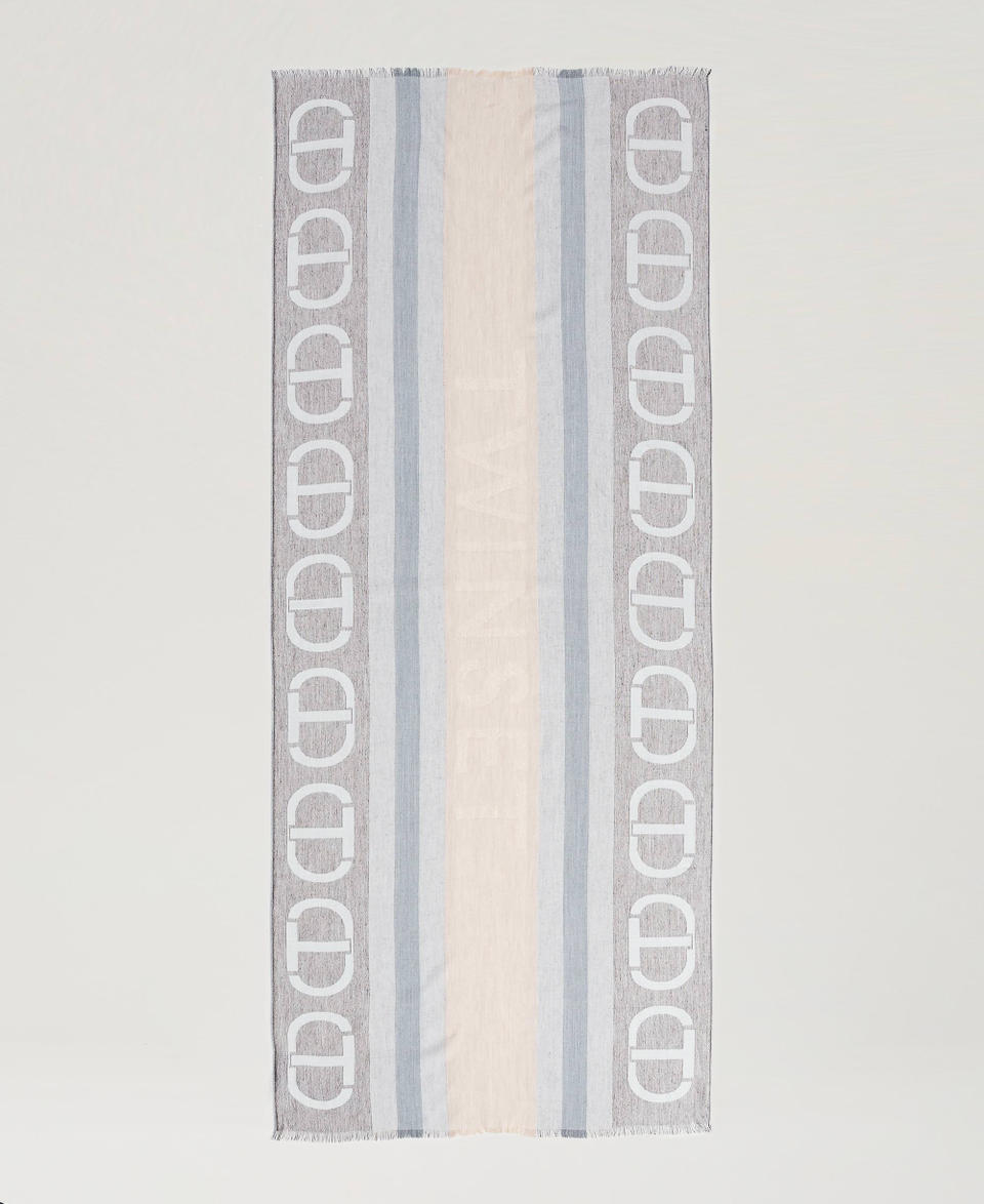 Twin Set Stola Jacquard Con Oval T