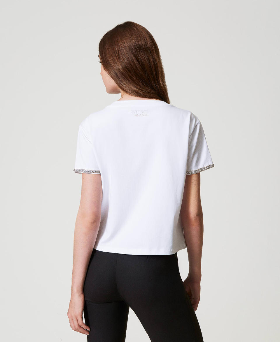 Twin Set T-shirt Boxy Con Ricamo A Mano