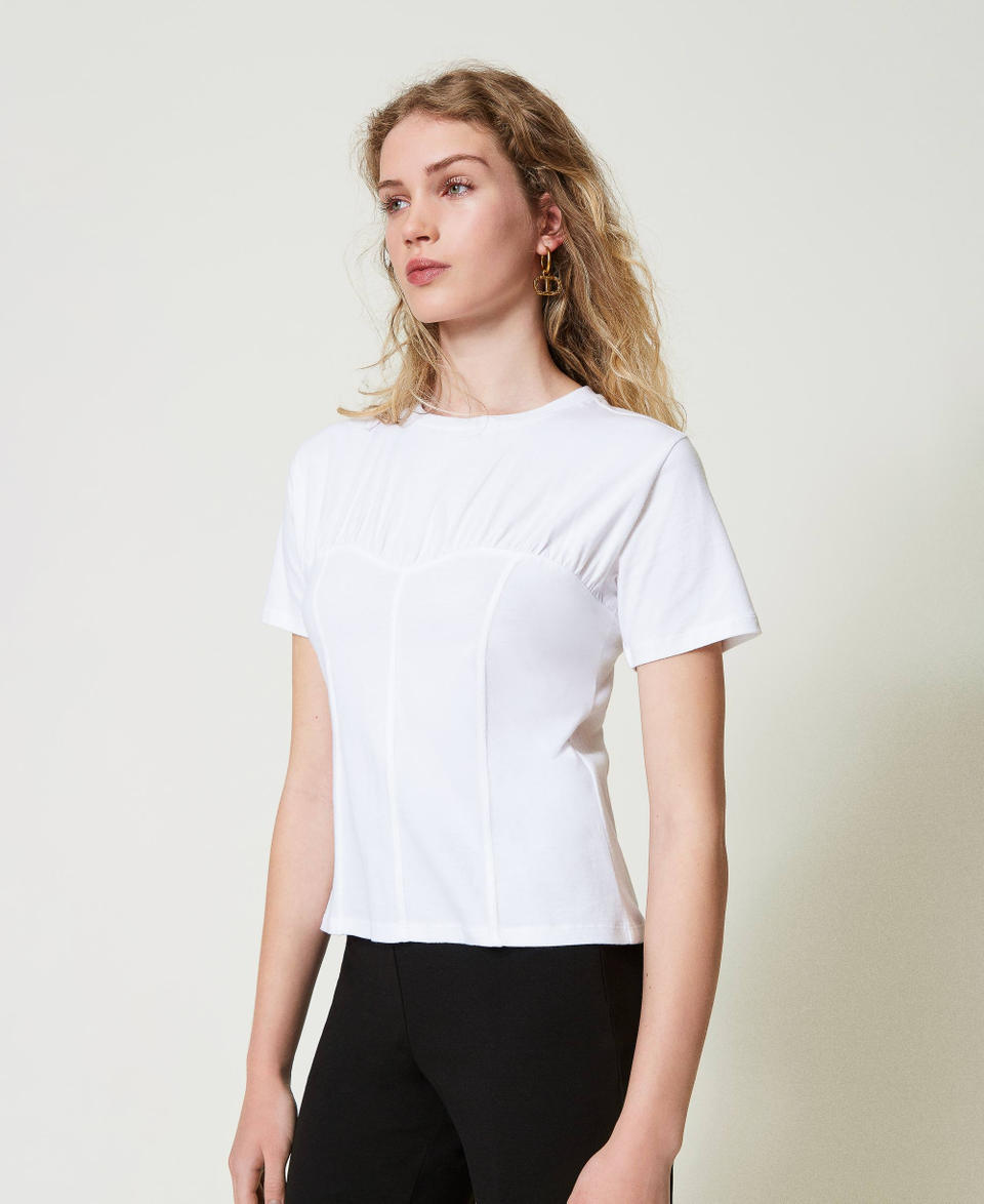 Twin Set T-shirt Con Costruzione Bustier