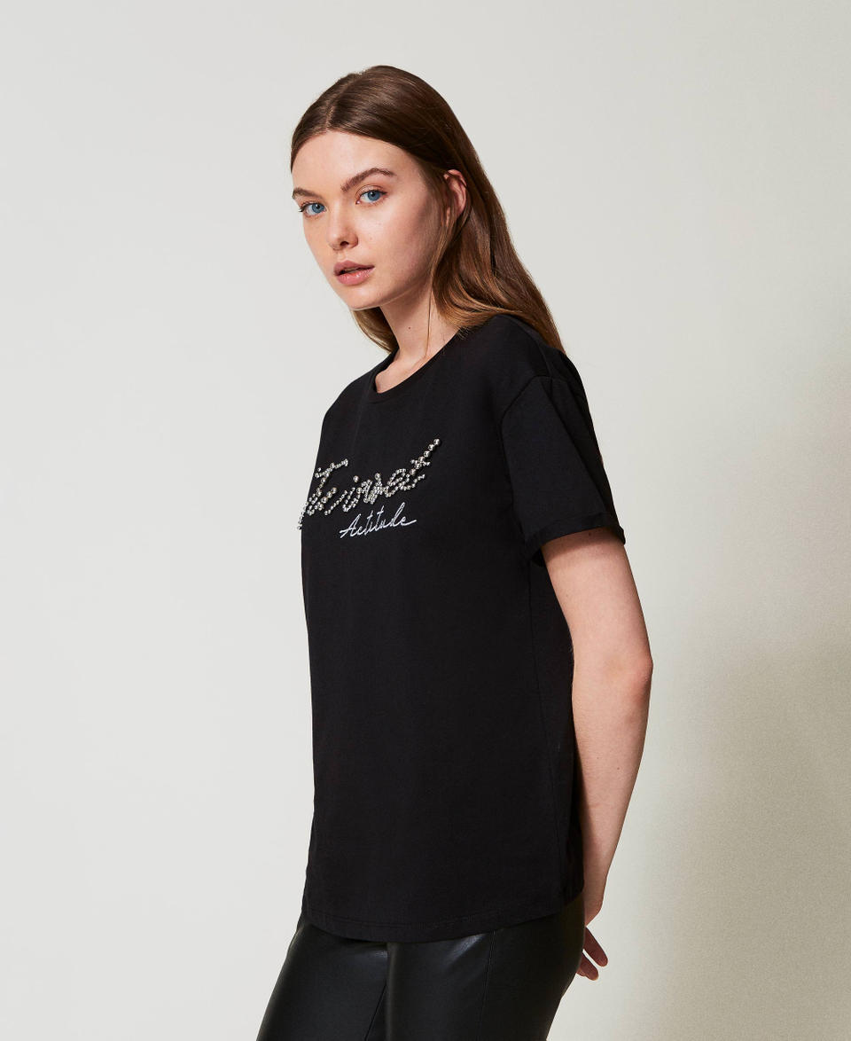 Twin Set T-shirt Con Logo Lurex