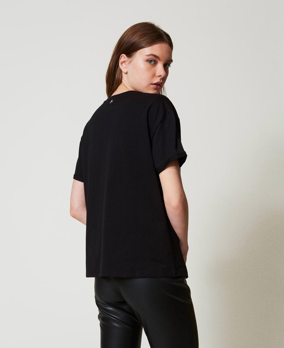 Twin Set T-shirt Con Logo Lurex