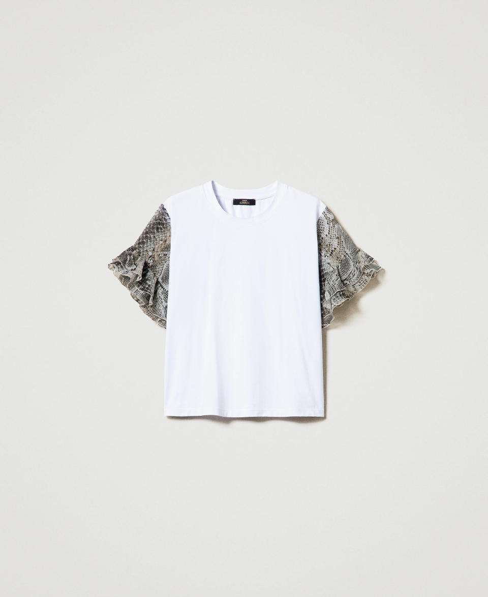 Twin Set T-shirt Con Maniche A Stampa Snake