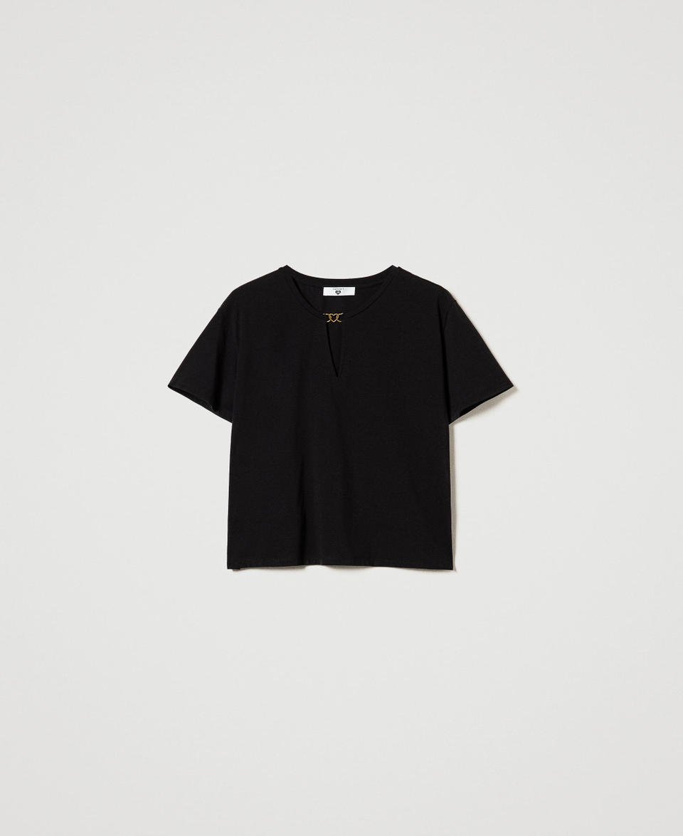 Twin Set T-shirt Con Morsetto A Cuore