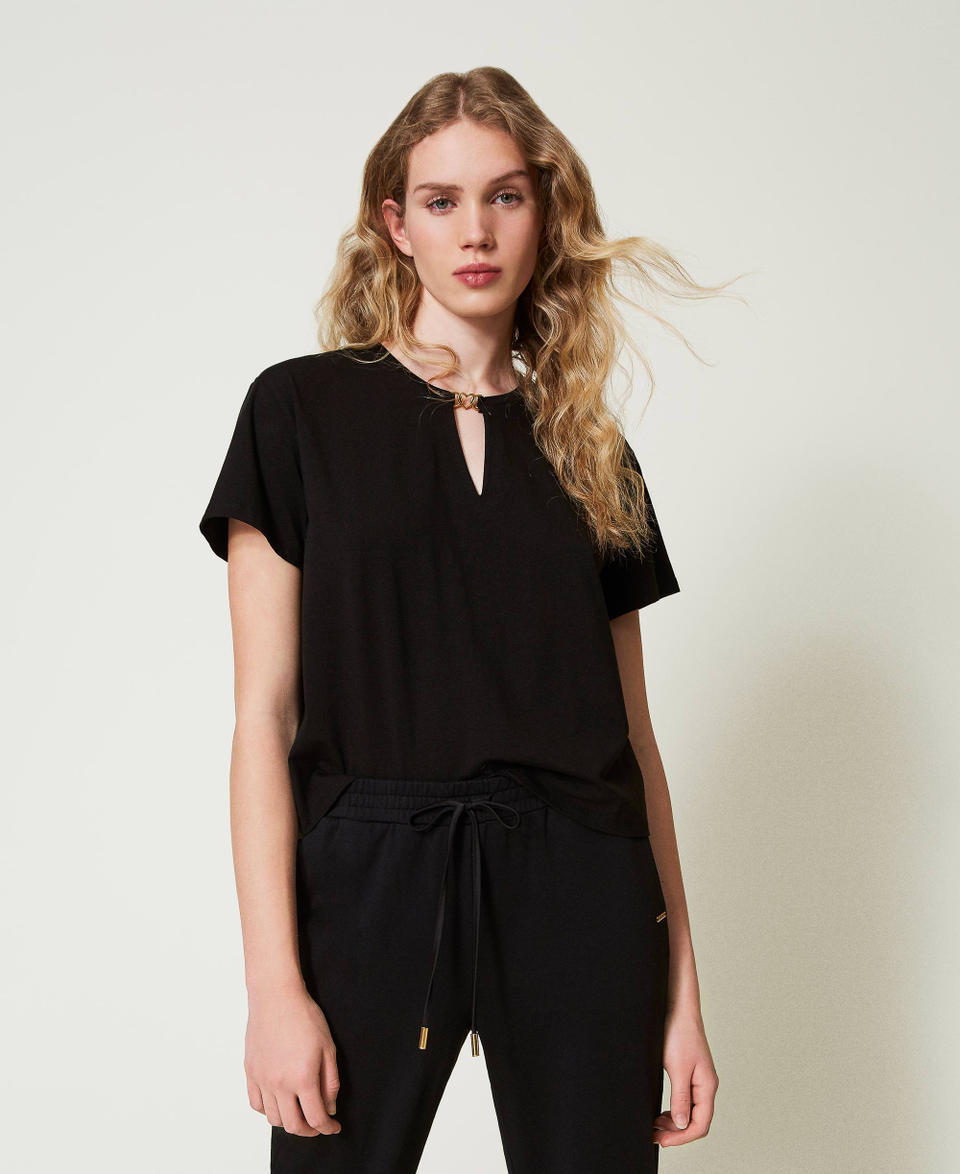 Twin Set T-shirt Con Morsetto A Cuore