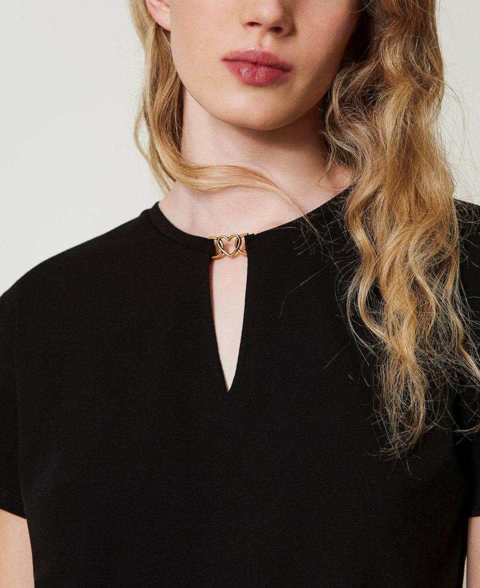 Twin Set T-shirt Con Morsetto A Cuore