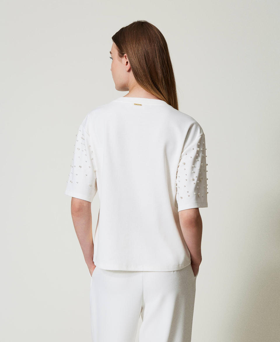 Twin Set T-shirt Con Perle