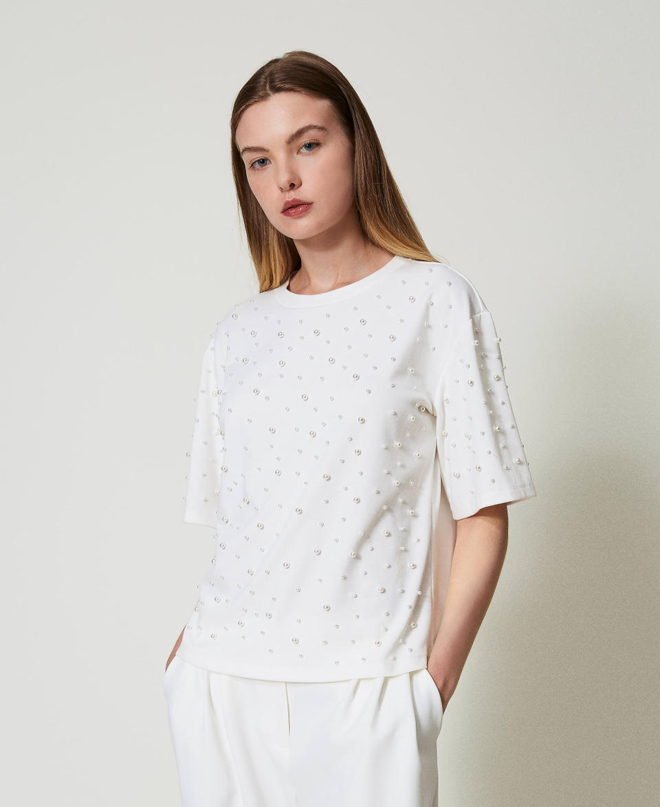 Twin Set T-shirt con perle