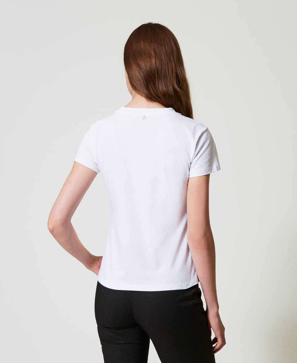 Twin Set T-shirt Con Ricamo A Mano E Logo