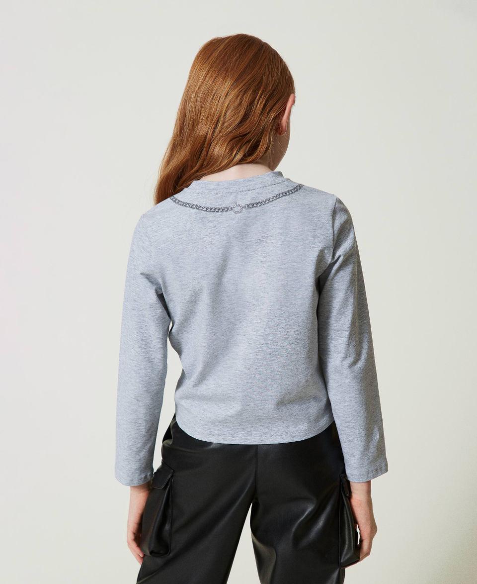 Twin Set T-shirt Con Stampa Collana E Strass