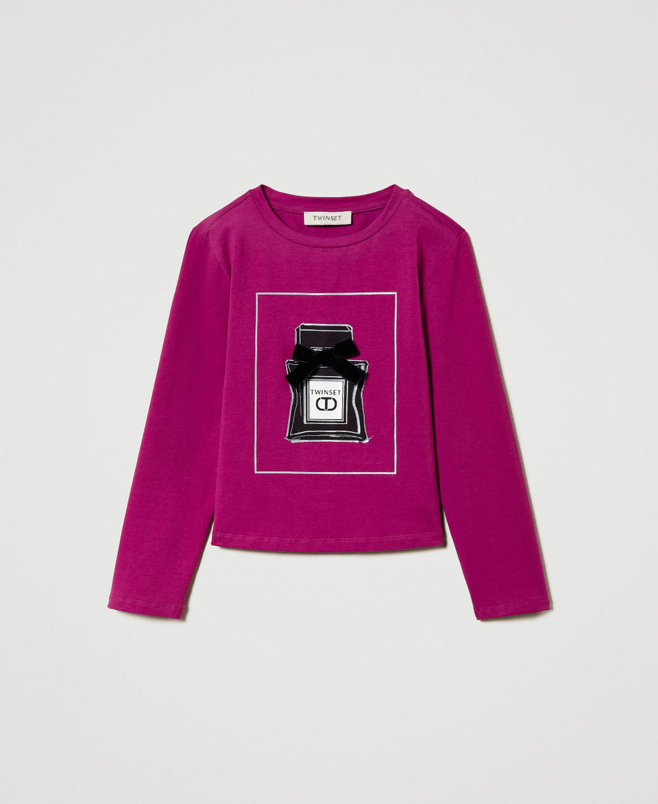 Twin Set T-shirt Con Stampa E Glitter