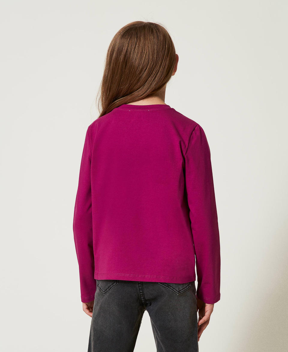 Twin Set T-shirt Con Stampa E Glitter