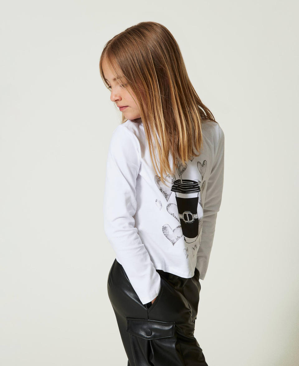 Twin Set T-shirt Con Stampa E Strass