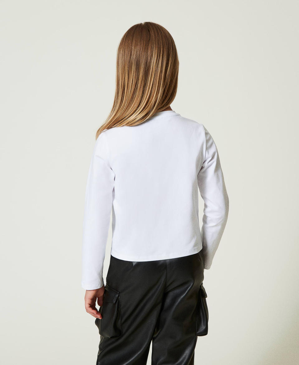 Twin Set T-shirt Con Stampa E Strass