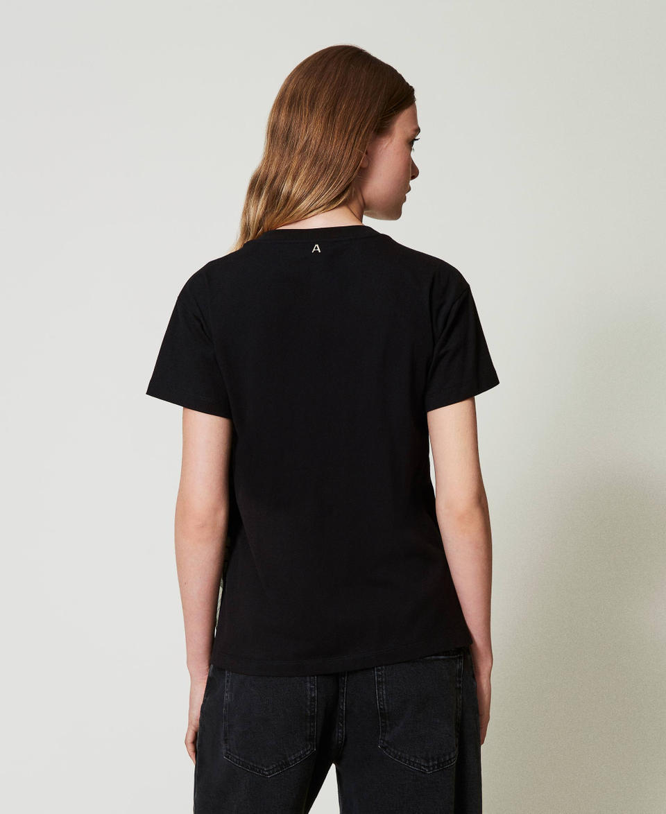 Twin Set T-shirt Con Volant In Creponne