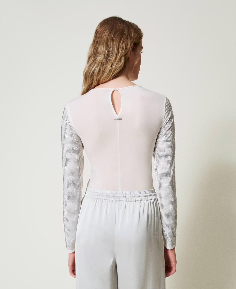 Twin Set T-shirt Stretch Con Strass All Over