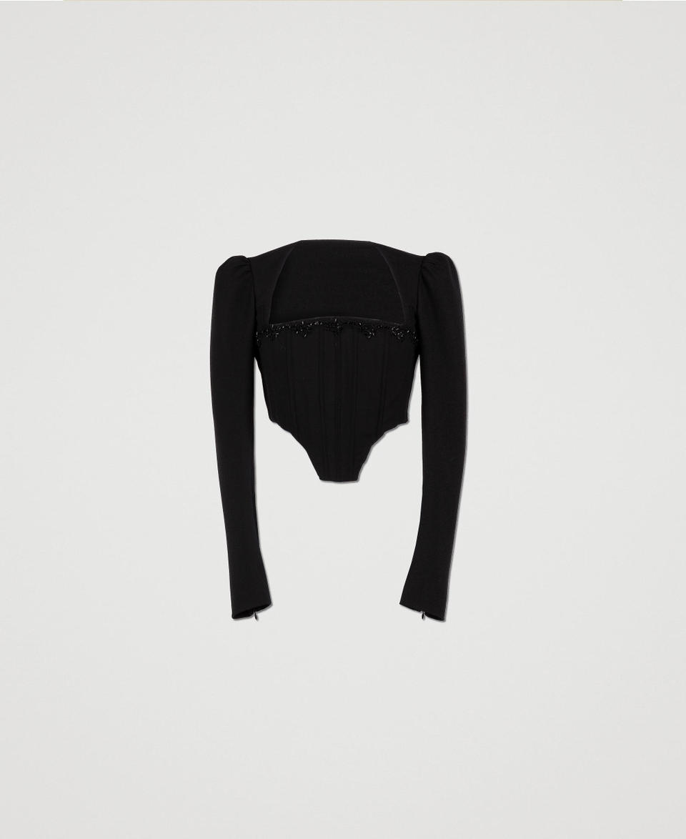 Twin Set Top Bustier Con Ricamo