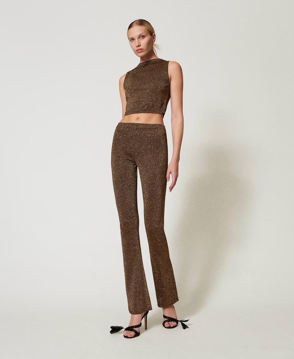 Twin Set Top In Maglia Con Lurex