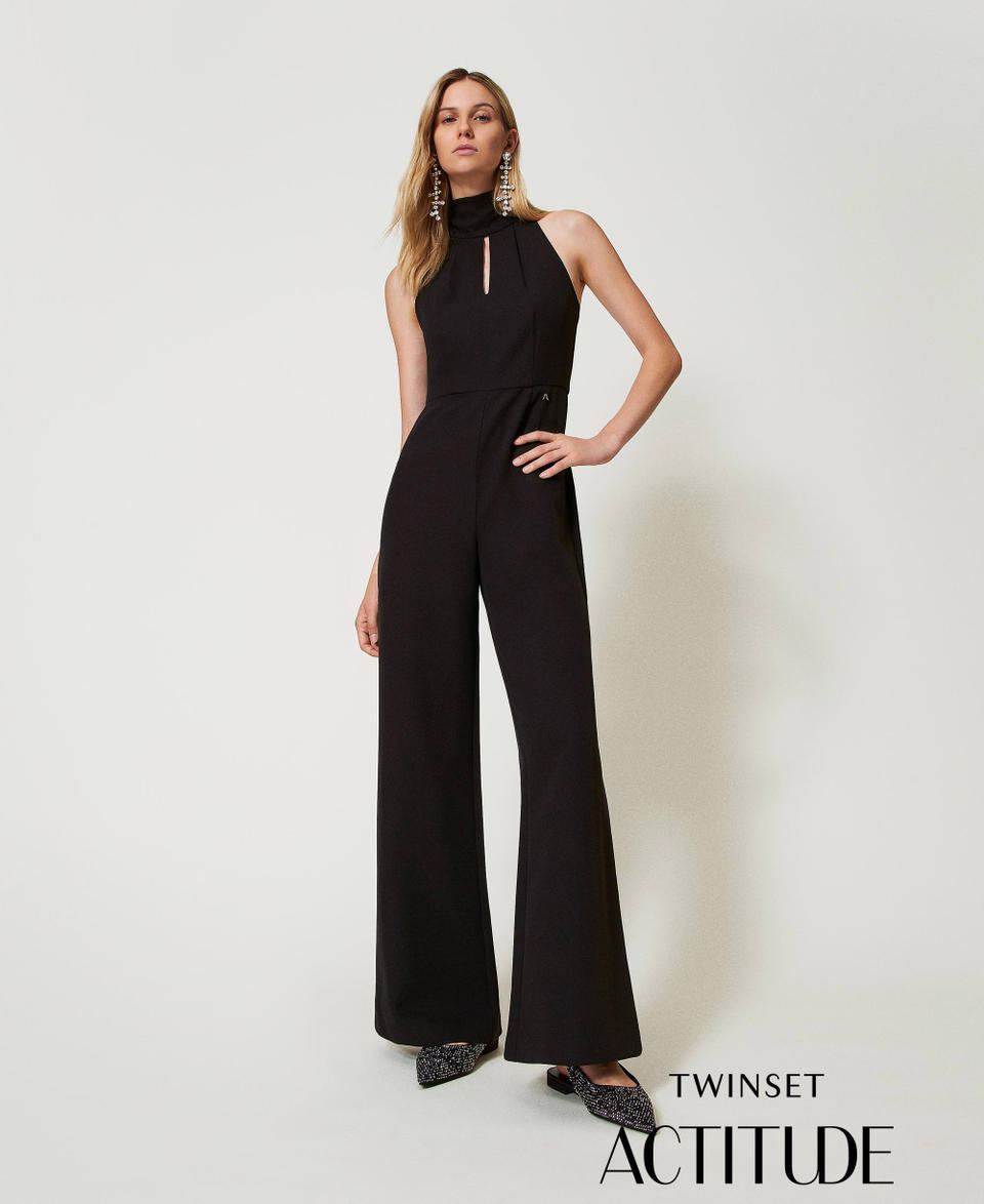 Twin Set Tuta halter in crêpe cady