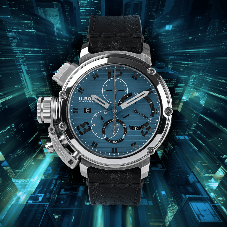 U Boat CHIMERA 46MM CHRONO SS BLU