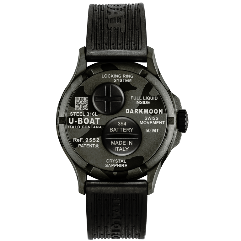 U Boat DARKMOON 40 MM BK GREY CURVED CAMOUFLAGE