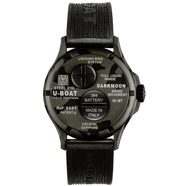 U Boat DARKMOON 40 MM BK GREY CURVED CAMOUFLAGE