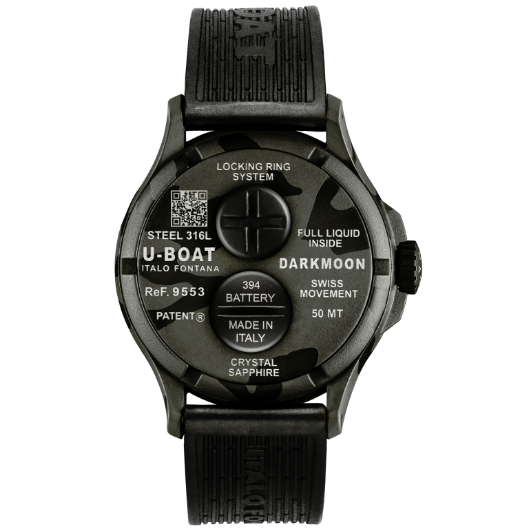 U Boat DARKMOON 44 MM BK GREY CURVED CAMOUFLAGE