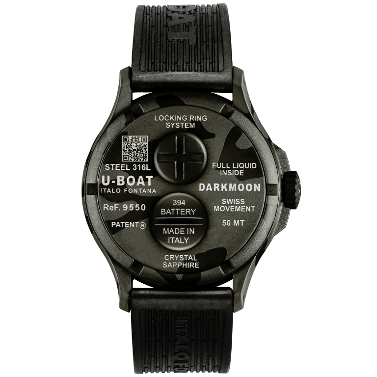 U Boat DARKMOON 44 MM BK GREY CURVED CAMOUFLAGE