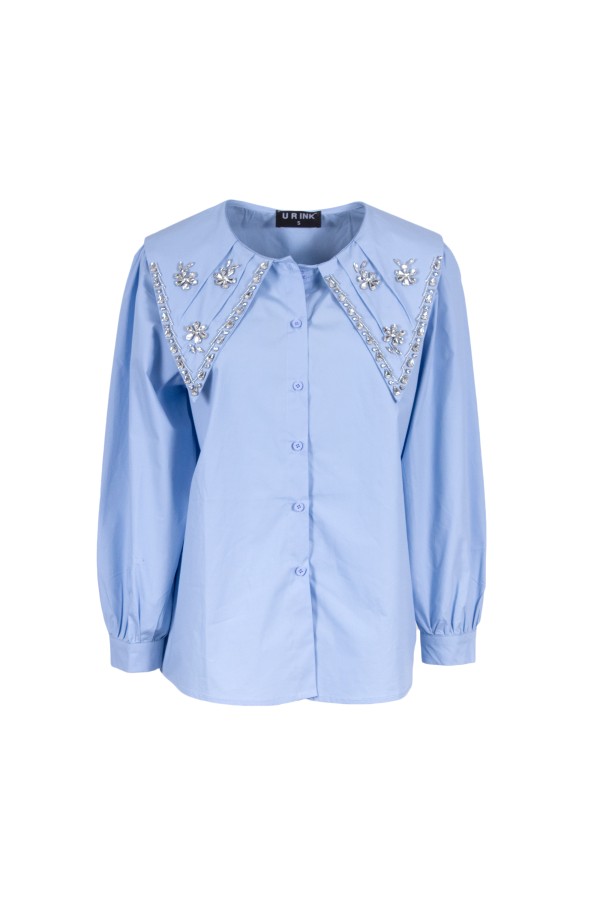 U R Ink ALMERÍA 254W4G0 CAMICIE E BLUSE CELESTE