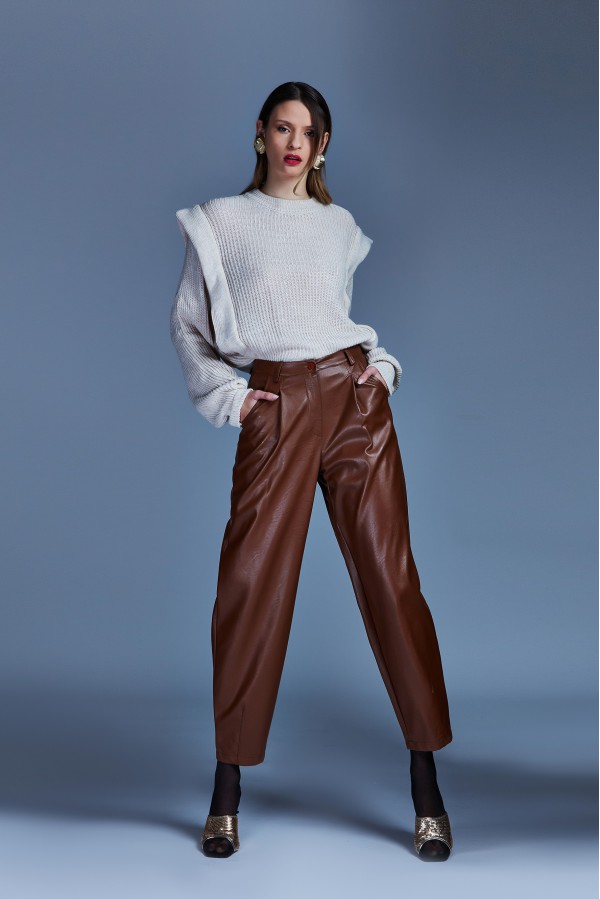 U R Ink ASTREE244W2I6 PANTALONI TABACCO