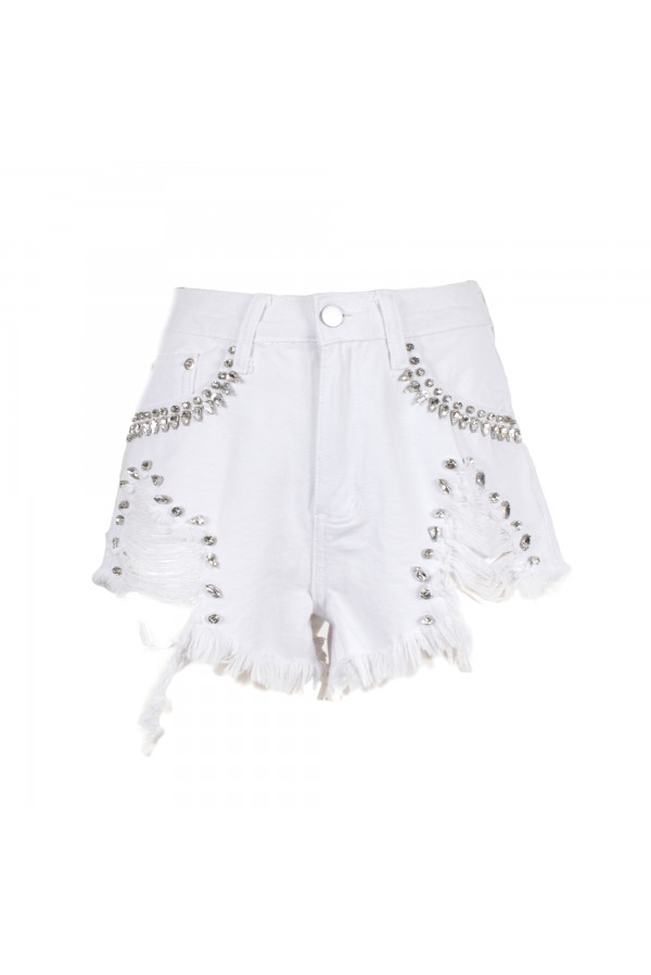 U R Ink CRUCE 094S4N8 SHORTS DENIM BIANCO