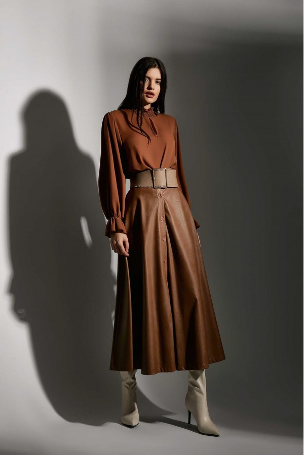 U R Ink DARIA024W1H4 GONNE CARAMEL