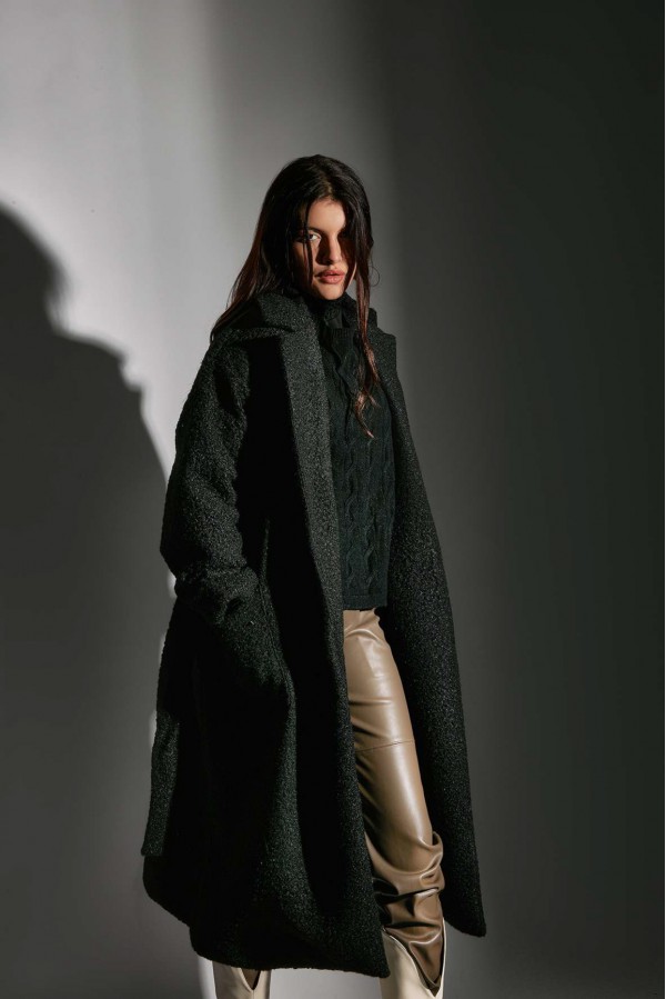 U R Ink EMANUELA084W1A4 CAPPOTTI BLACK