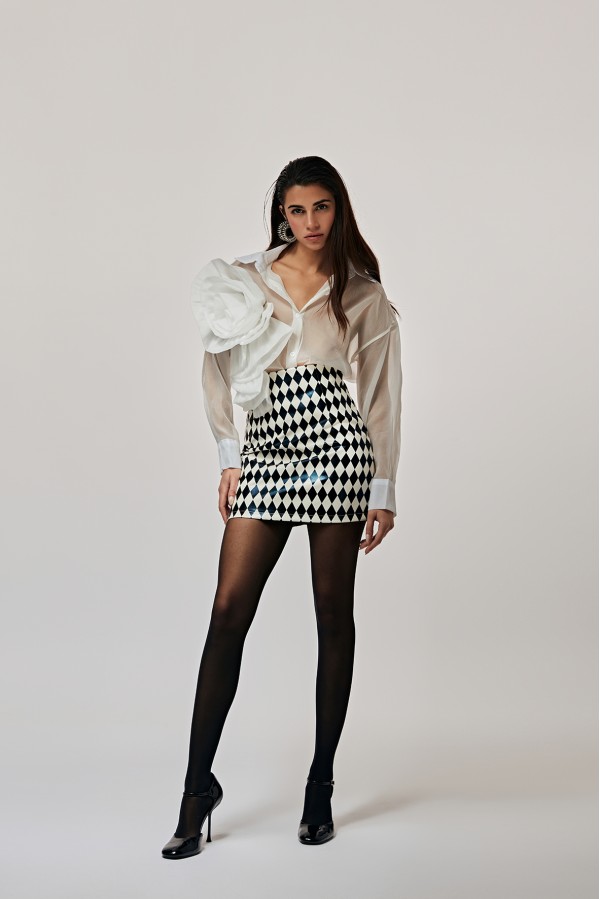 U R Ink HOWARD 014W4U8 GONNE BIANCO-NERO