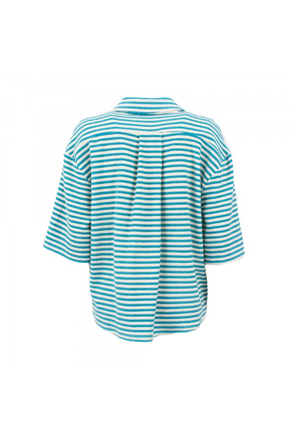 U R Ink LAS TUNAS 134S3V9 T-SHIRT BIANCO-CELESTE