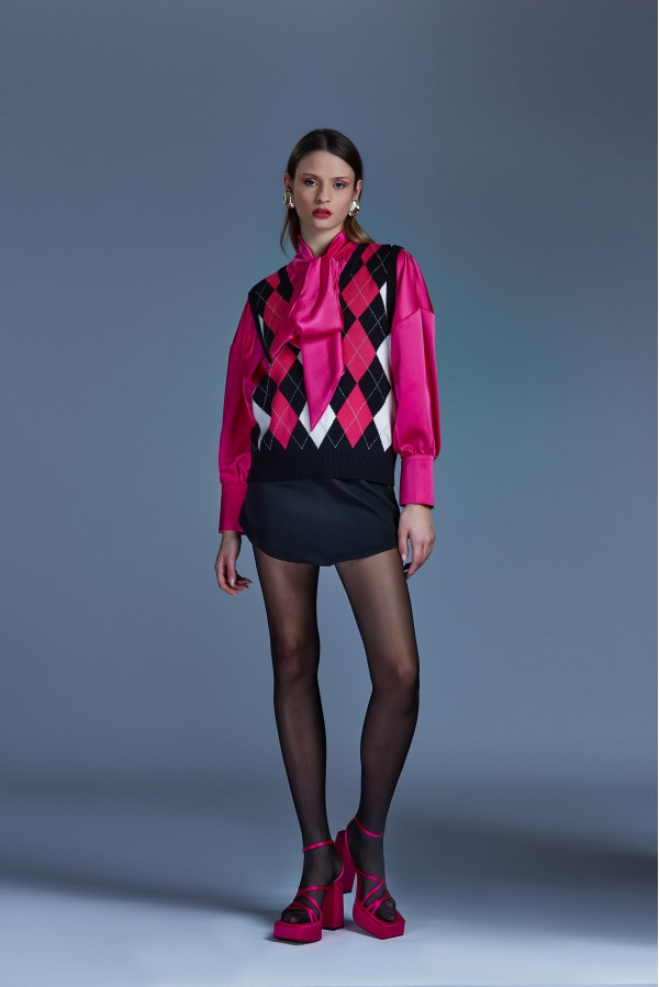 U R Ink MEXICALI484W22A TOP E BODY NERO/MAGENTA