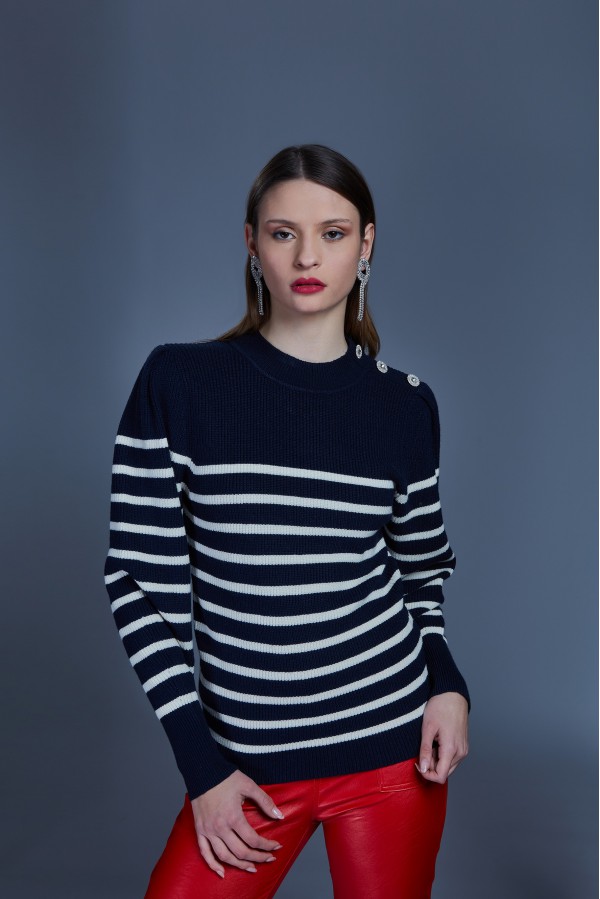 U R Ink OBERÁ484W23A TOP E BODY BLU/BIANCO