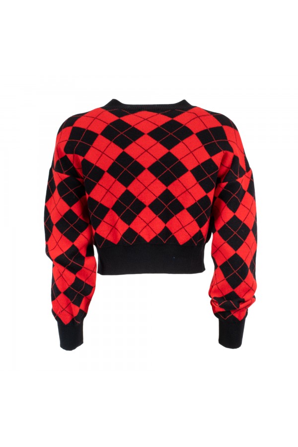 U R Ink PELOTAS 134W3J0 MAGLIERIA NERO-ROSSO