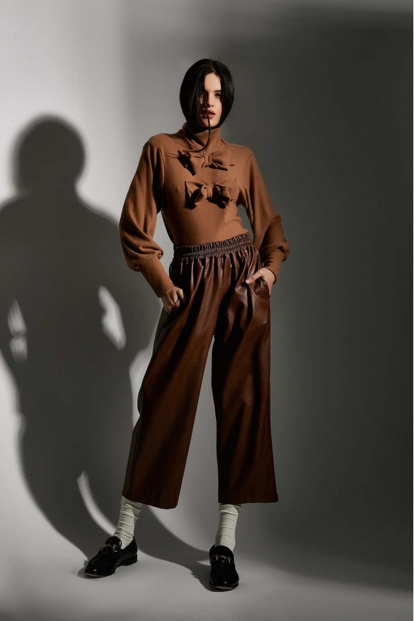 U R Ink PIERA054W1E4 PANTALONI TOBACCO