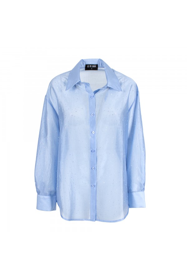 U R Ink PISCO 254S4G0 CAMICIE E BLUSE CELESTE