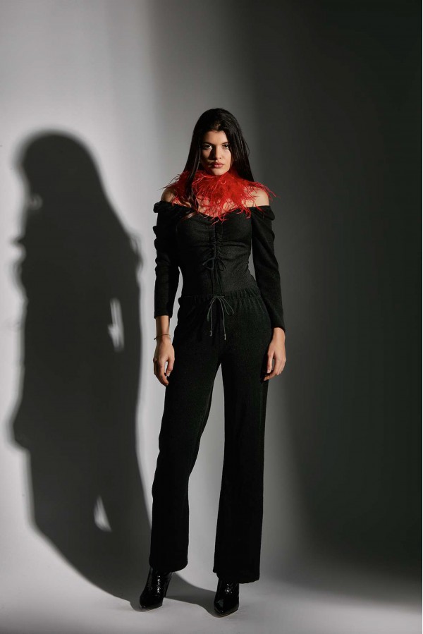 U R Ink RAFFAELLA054W1A4 PANTALONI BLACK