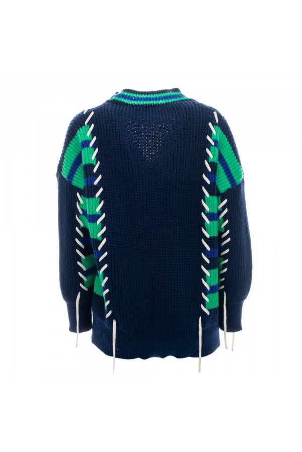 U R Ink SANTIAGO064W25A MAGLIERIA BLU/VERDE