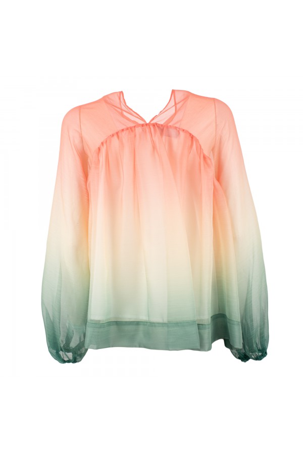 U R Ink SUCRE234S39F CAMICIE E BLUSE ROSA-VERDE