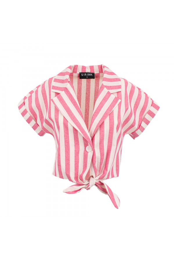 U R Ink VERACRUZ124S3M7 TOP E BODY BIANCO-ROSA