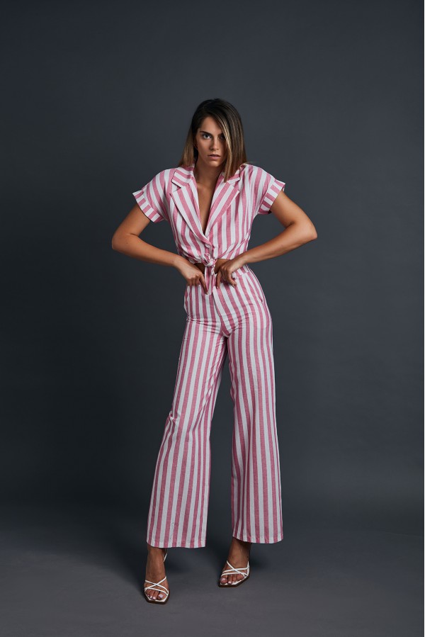 U R Ink VERACRUZ124S3M7 TOP E BODY BIANCO-ROSA