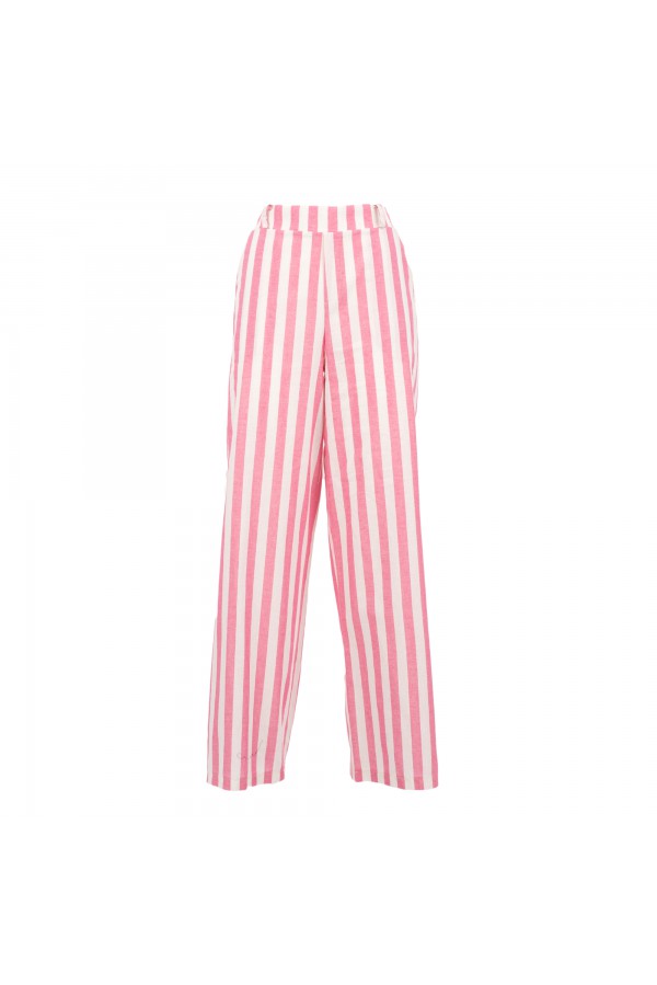 U R Ink VERACRUZ244S3M7 PANTALONI BIANCO-ROSA